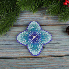 Набор для вышивания на пластиковой канве «Морозный цветок» - Фото 4