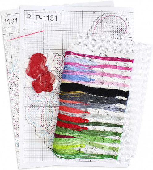 Набор для вышивания на пластиковой канве «Красногрудый снегирь»