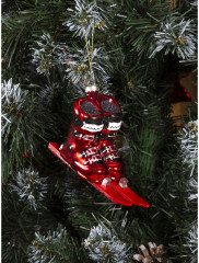 Игрушка ёлочная «Красные лыжи» - Фото 3