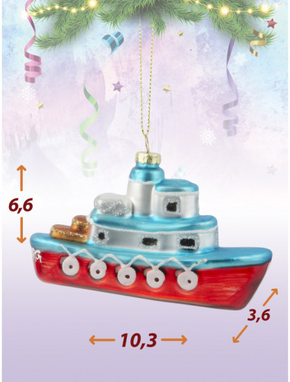 Игрушка ёлочная «Пароход»
