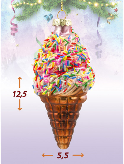 Игрушка ёлочная «Вкусный рожок»