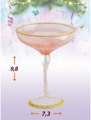 Игрушка ёлочная «Розовый бокал» - Фото 2