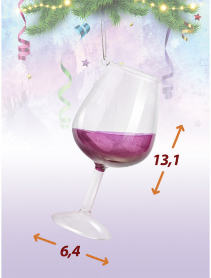 Игрушка ёлочная «Праздничный бокал»