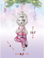 Набор игрушек ёлочных «Фитнес киска» - Фото 2