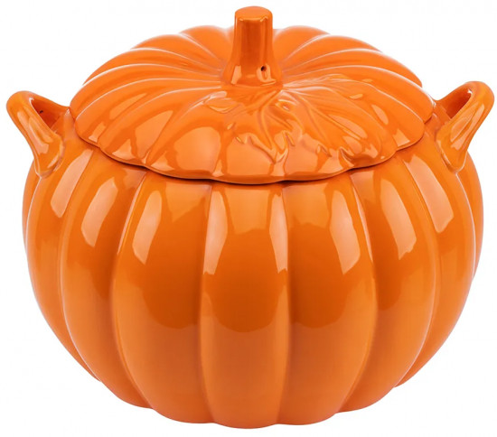 Кастрюля для запекания и сервировки с ручками и крышкой «Тыква»