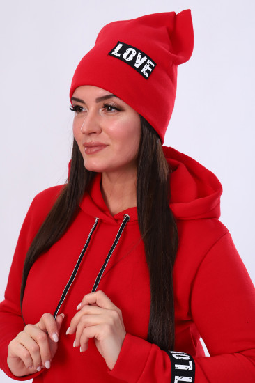 Платье-толстовка женское с шапкой