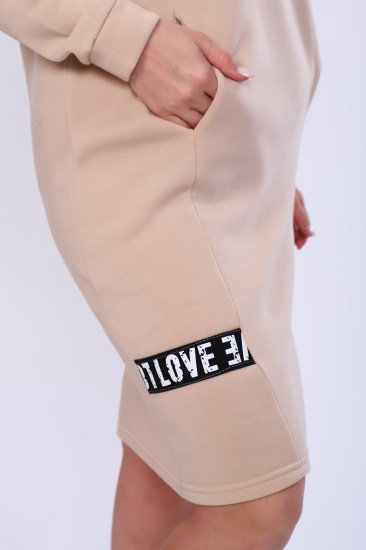 Платье-толстовка женское с шапкой