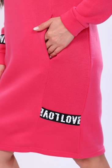 Платье-толстовка женское с шапкой