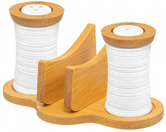 Набор для специй с салфетницей на подставке «Шелк» - Фото 2