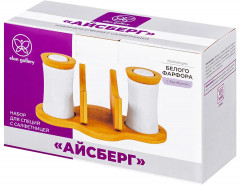 Набор для специй с салфетницей на подставке «Айсберг» - Фото 5