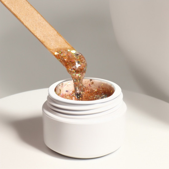 Гель-лак для ногтей с блёстками трехфазный, оттенок Медный