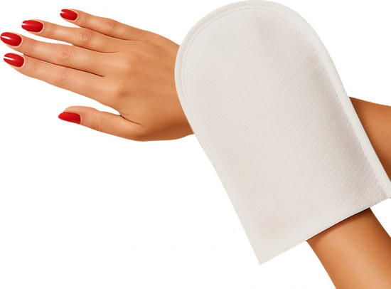 Влажная рукавица для гигиены тела без необходимости смывания водой