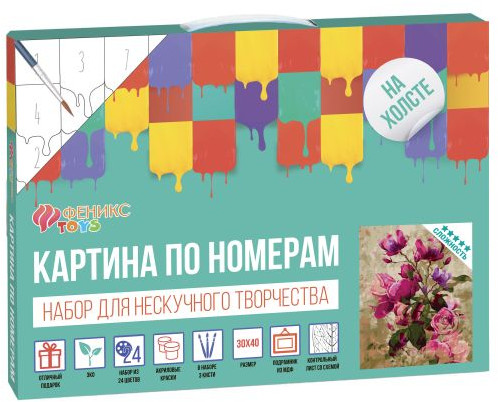 Картина по номерам «Розы»