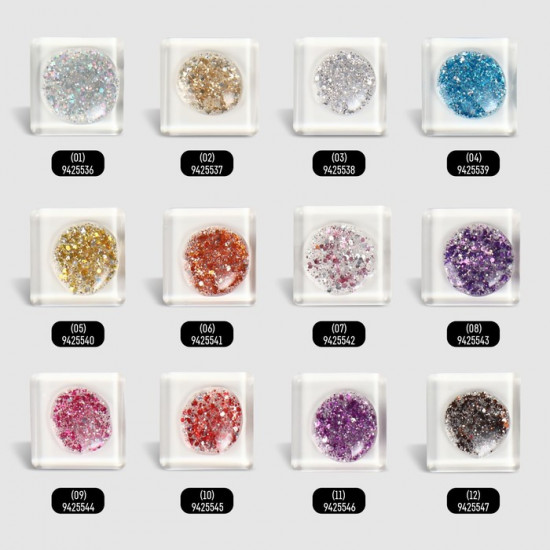 Гель-лак для ногтей с блёстками трехфазный, Оттенок 08 Фиолетовый прозрачный