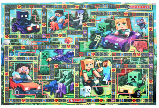 Игра-ходилка настольная «По мотивам Minecraft»