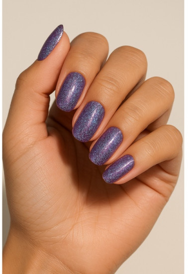 Топ для ногтей с блёстками «Русалка», оттенок Фиолетовый, голубой