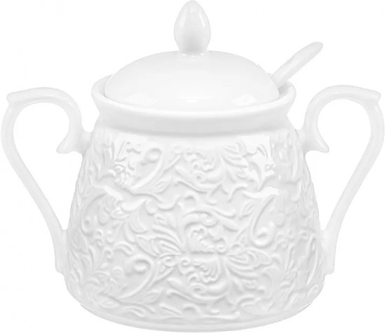 Сахарница с крышкой и ложкой «Лоза»