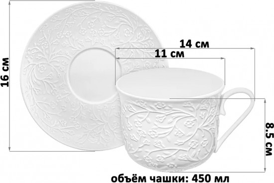 Чайная пара «Веточки-цветочки»