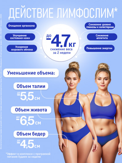 Дренажный напиток для похудения от отечности «Лимфослим»