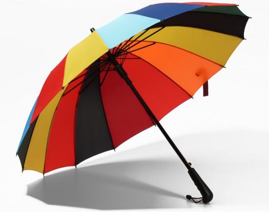Зонт-трость полуавтоматический «Радуга»