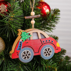 Декор с подсветкой «Машина с елочкой» - Фото 1