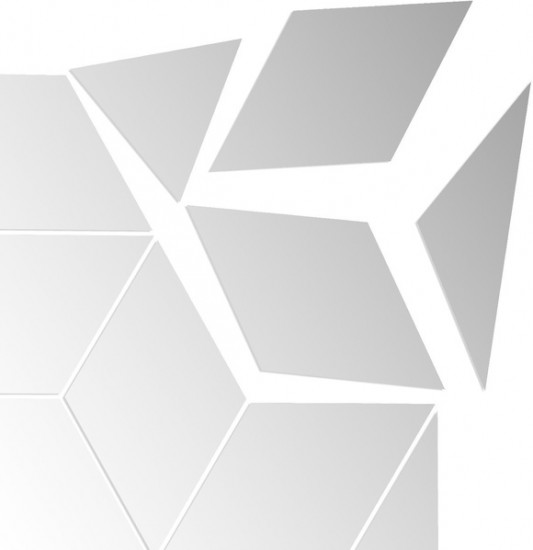 Зеркало настенное на клеевой основе «Ромбы»