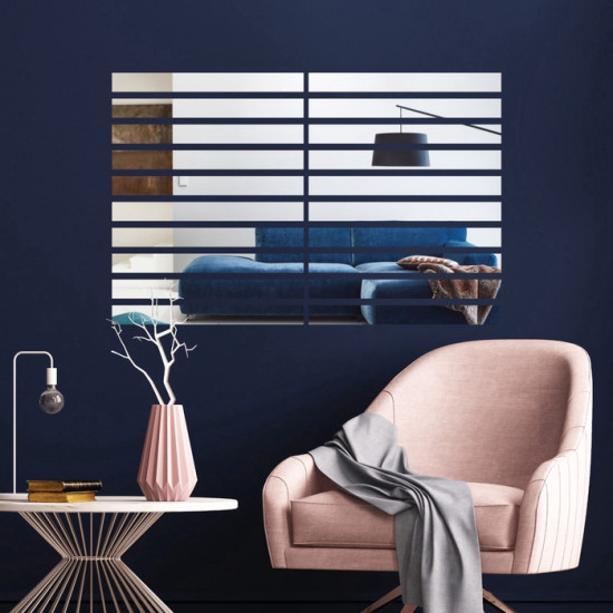 Зеркало настенное на клеевой основе «Линии»