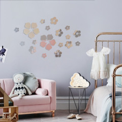 Набор зеркал настенных на клеевой основе «Цветы» - Фото 1