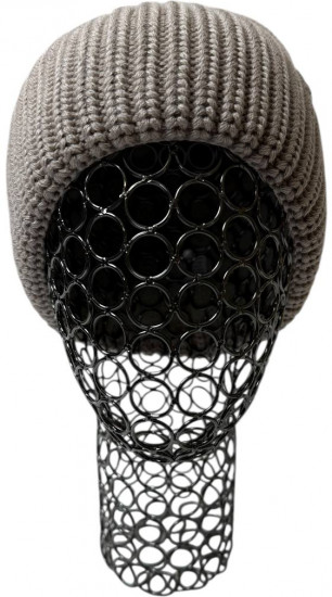 Шапка «Полоски-косички»