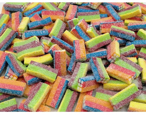 Мармелад жевательный «Блоки шестицветные в сахаре»