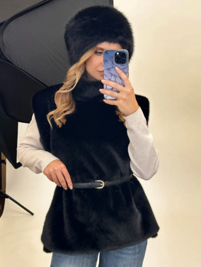Манишка меховая с поясом