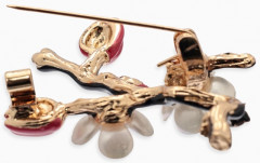 Брошь «Веточка с цветками сакуры» - Фото 5