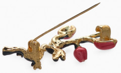 Брошь «Веточка с цветками сакуры» - Фото 6