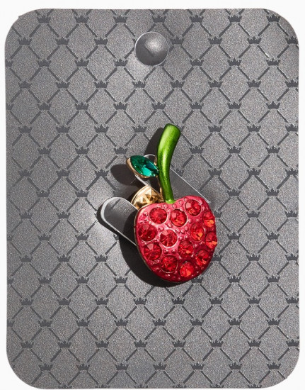 Брошь «Вишня стразинка»