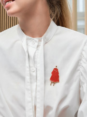 Брошь «Дама в пальто» - Фото 4