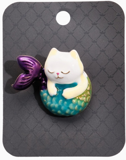 Брошь «Кошечка русалка»