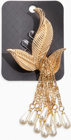 Брошь «Птица с жемчужным хвостом»