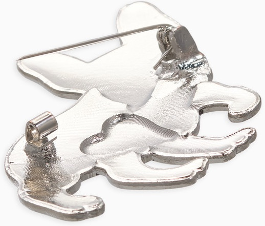 Брошь «Французский бульдог с сердечком»