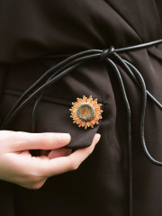 Брошь-кулон «Подсолнух» - Фото 4