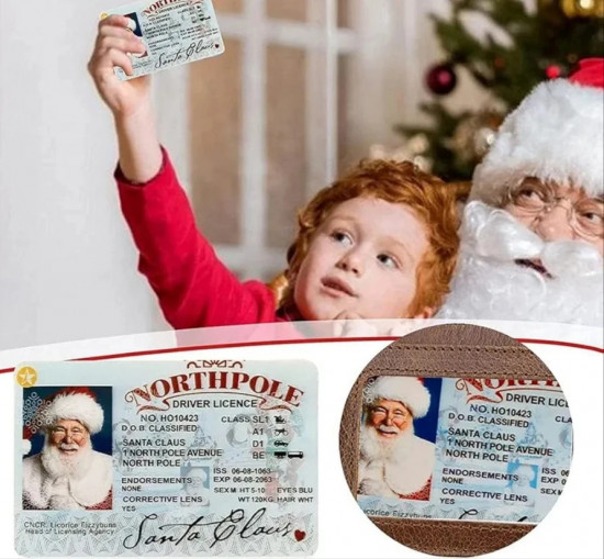 Новогодний сувенир-подарок «Водительские права Санты 2026»