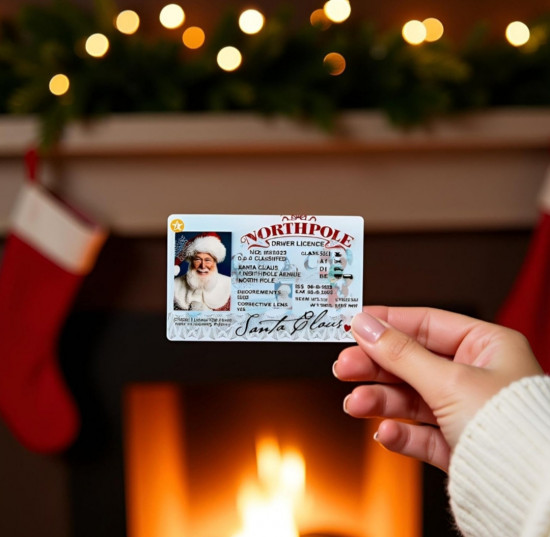 Новогодний сувенир-подарок «Водительские права Санты 2026»