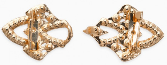 Зажим для кардигана «Ажур. Винтажные пики»