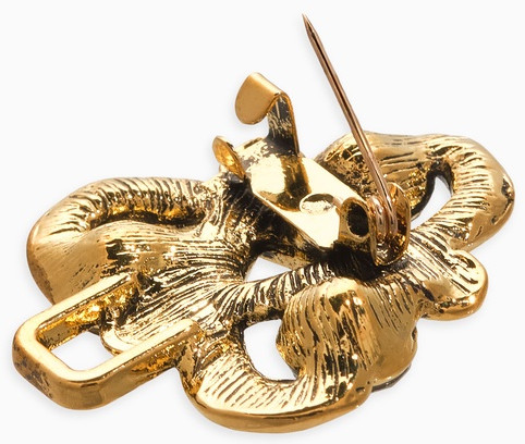 Зажим для кардигана «Ажур. Узел»