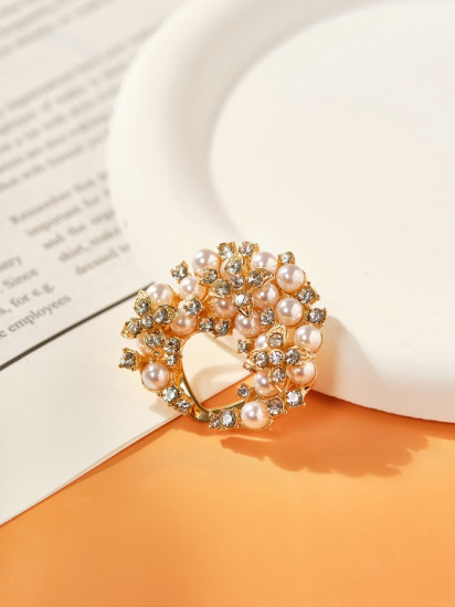 Зажим для платка «Жемчужное соцветие»