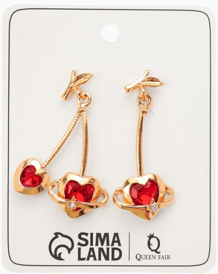 Серьги «Сердечная вишня»