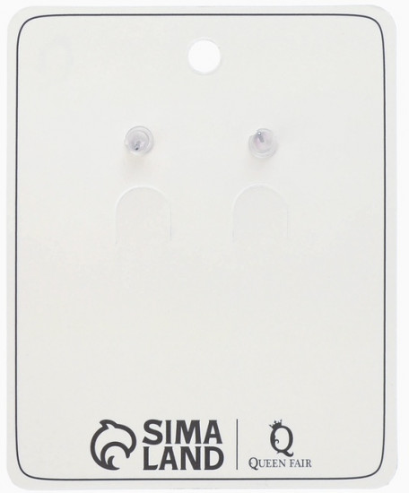 Серьги с паталью «Сердце блестка»