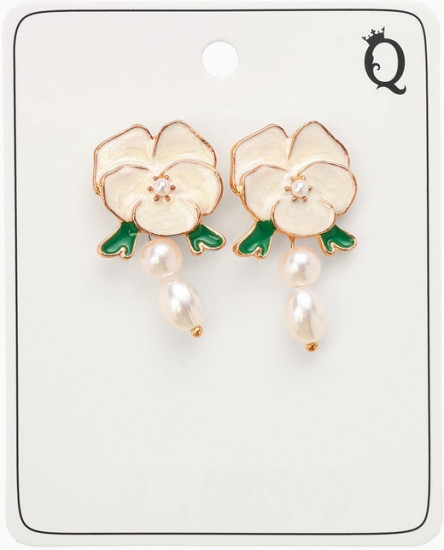 Серьги «Цветок кувшинки»