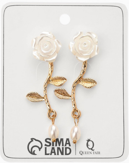 Серьги «Цветок розы»