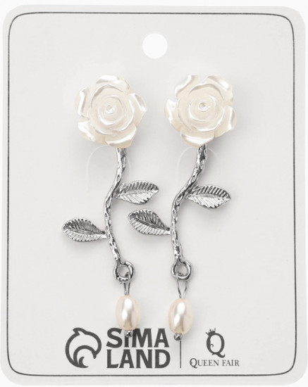 Серьги «Цветок розы»