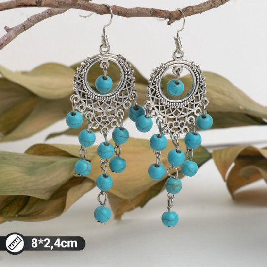Серьги «Бирюзовый мир»
